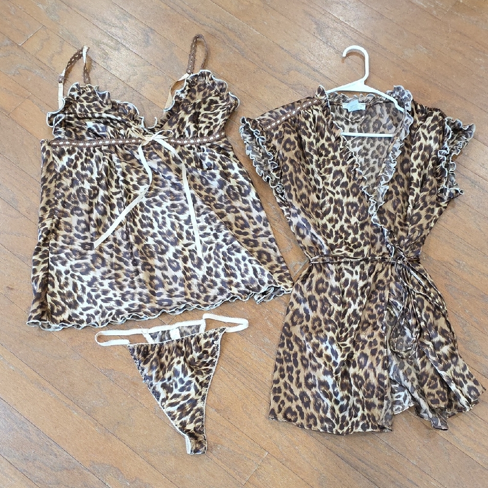 Leopard Print Lingerie Set